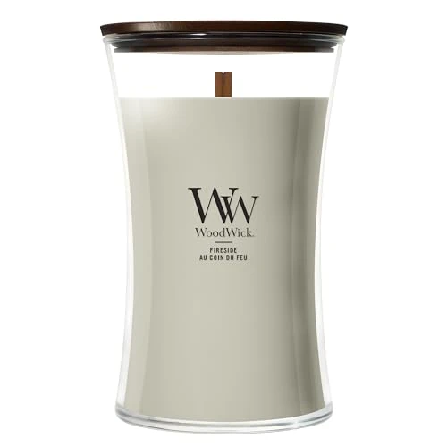 Offerta a tempo: WoodWick | Candela Grande | Fireside | Ottima idea regalo per donne - 32% da 39.99 € a 27.20 €