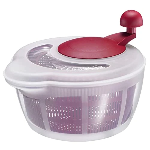 Offerta a tempo: Westmark Centrifuga per insalata, Capacità: 5 litri, ø 26 cm, Plastica, Senza BPA, Fortuna, Colore: Trasparente/Rosso, 243222E2 - 22% da 22.99 € a 17.97 €