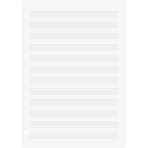 Brunnen 1066915 Classeur à anneaux A4 (20 feuilles, lignes, 12 lignes, 100 g/m², perforé), blanc