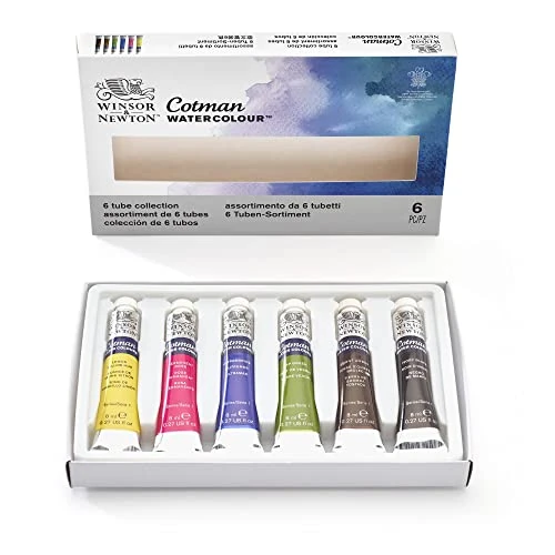 Oferta limitada: Winsor & Newton acuarela Cotman - Caja de acuarela en tubo - set de 6 tubos de 8 ml, colores surtidos de 17.09 EUR a 17.09 EUR (ahorro 39%)
