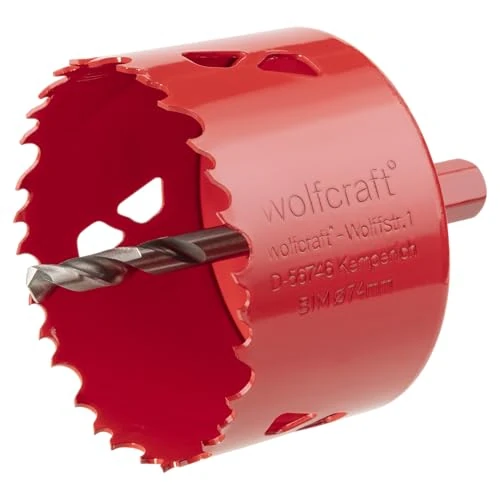 Offerta a tempo: wolfcraft Sega a tazza BIM I 5475000 I Per materiali per costruzioni a secco, legno, plastica e metalli, profondità di taglio 40 mm - 29% da 23.95 € a 16.99 €
