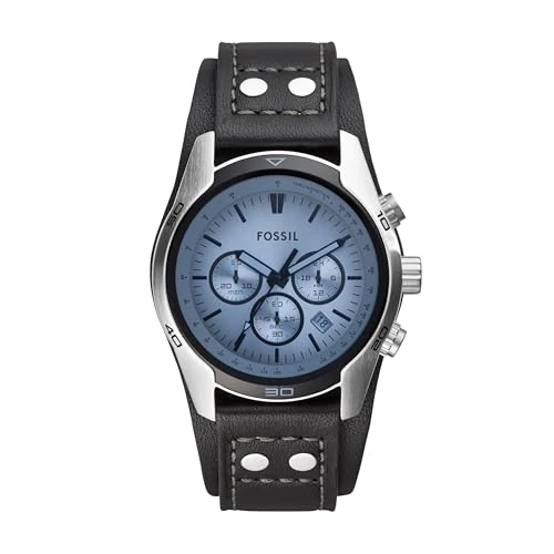 Limited offer: FOSSIL Coachman Watch for Men, Quartz Chronograph Movement with Leather Strap from 137.27 EUR to 75.50 EUR (save 45%)