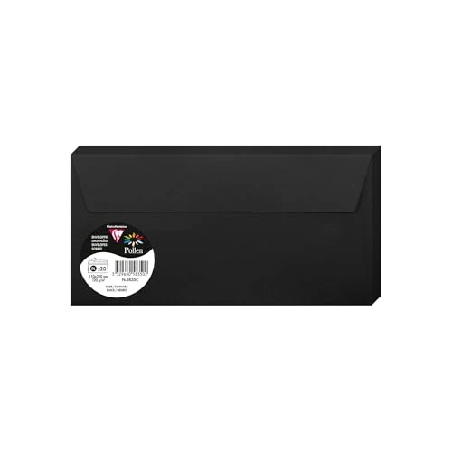 Oferta limitada: Clairefontaine Pack de 20 sobres Pollen, color negro 22 x 11 x 0.10 de 8.95 € a 8.95 € (ahorro 0.00%)