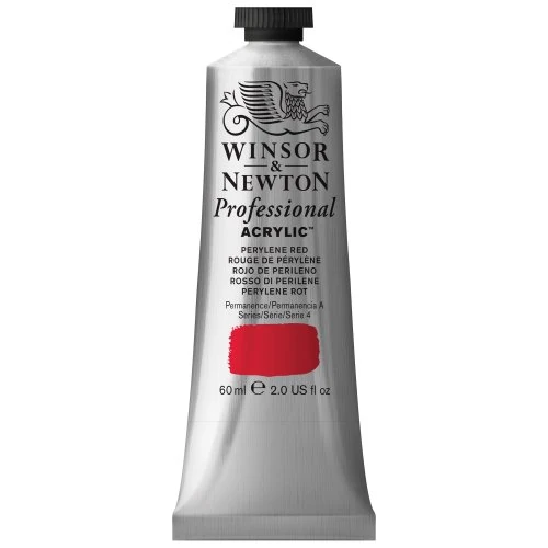 Winsor & Newton 2320464 Professional Acrylfarbe in Künstlerqualität, hohe Farbbrillanz & Deckkraft, Archivqualität, 60ml Tube - Perylene Rot