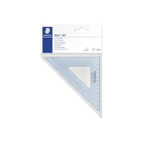 Zeitlich begrenztes Angebot: STAEDTLER 567 21-45 Zeichendreieck (21cm, 45/45) | TZ-Dreieck, blautransparent mit Tuschekante – für technisches Zeichnen – Art.-Nr. 567 21-45 von 5.69 € auf 4.35 € (24% Rabatt)