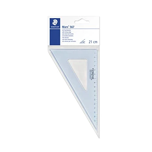 Oferta limitada: STAEDTLER Mars 567 21-60 - Cartabón (60º/30º), de plástico azul transparente, graduado, bisel glaseado. Longitud 20 cm de 3.94 EUR a 3.94 EUR (ahorro 0%)