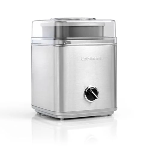 Cuisinart Deluxe Ice cream Maker | Gelatiera e Sorbettiera | Dessert fatti in casa | Facile da usare in casa | Pronto in 25 minuti | 5 anni di garanzia |Vaschetta di pre-congelamento 2L| Argento ICE30BCU