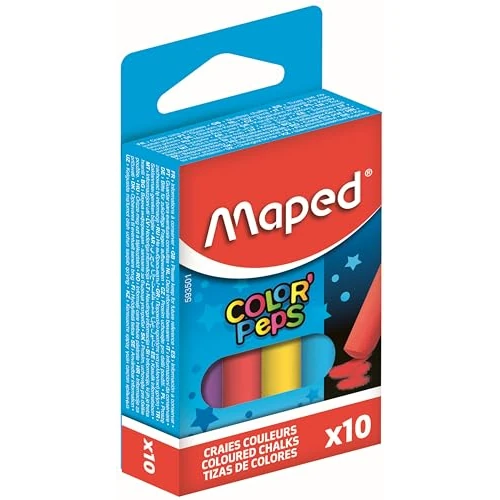 Limited-time offer: Maped M593501 Colour Peps Chalk Pack of 10 Round Assorted Colours from 5.27 £ to 5.27 £ (save 0.00%)