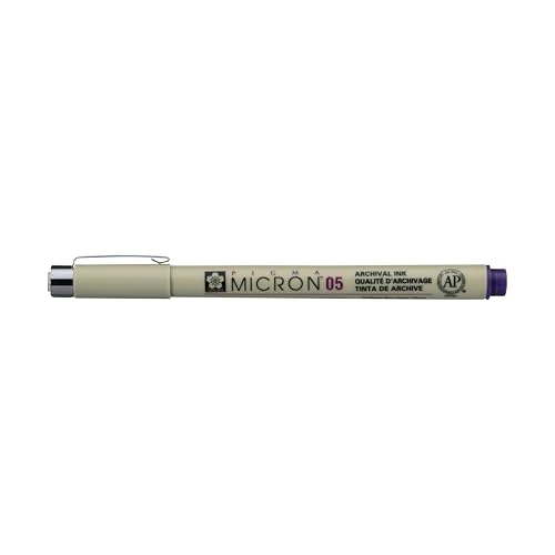 Offerta a tempo: SAKURA Pigma Micron 05 - Fineliner da 0,45 mm - Viola - Inchiostro impermeabile di qualità archivistica - Penna professionale per disegno artistico e tecnico - 0.00% da 8.59 € a 8.59 €