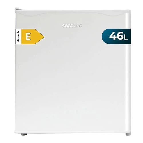 Tijdelijke aanbieding: Cecotec Kleine koelkast - Minibar GrandCooler 46 l, SilentCompress White E. 20000 l, hoogte 48,7 cm, 48 cm breed, laag stroomverbruik, omkeerbare deur, cyclische werking, wit van 187.00 EUR naar 187.00 EUR (korting 0%)