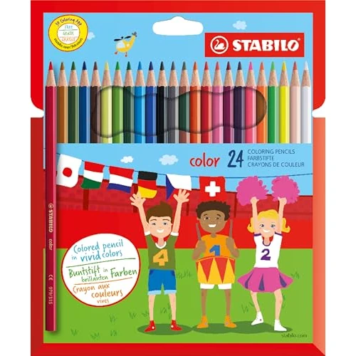 Offerta a tempo: STABILO color - Matita colorata - Astuccio da 24 (20 base + 4 fluo) - Colori assortiti - 19% da 7.20 € a 5.81 €