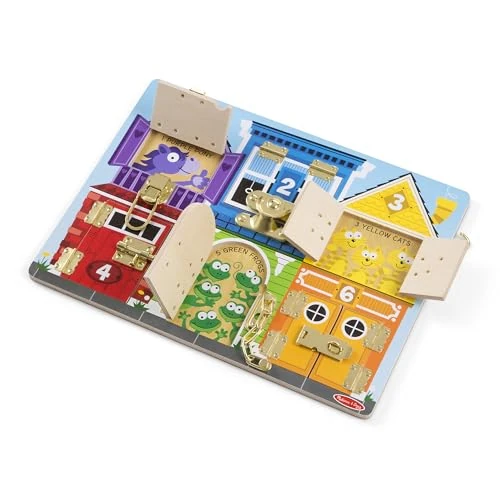 Offerta a tempo: Melissa & Doug La Tavola delle Serrature - Tavola Multiattività in Legno, Giocattolo Educativo Numeri, Gioco Montessori, Gioco in Legno, Regalo per Bambini e Bambine, 3+ Anni - Certificati FSC - 51% da 29.99 € a 14.78 €