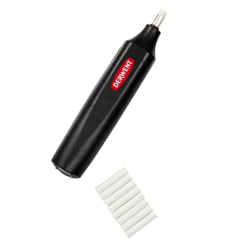 Offre limitee: Derwent Stylo gomme à piles, comprend 8 gommes de rechange, convient aux crayons graphite, de couleur et pastel, qualité professionnelle, 2301931, noir de 15.59 EUR a 15.59 EUR (economie 0%)