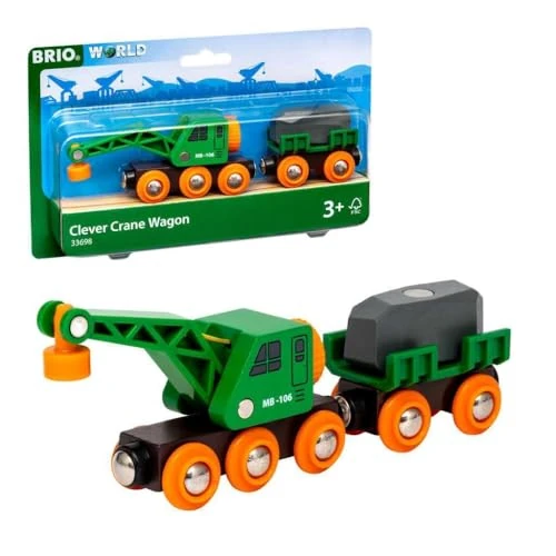 Oferta limitada: BRIO - Vagón-grúa con Remolque (33698) de 19.95 € a 19.95 € (ahorro 0.00%)
