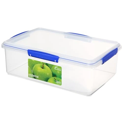 Limited-time offer: Sistema KLIP IT Food Storage Container | 7 L | Stackable & Airtight Fridge/Freezer Food Box with Lid | BPA-Free Plastic | Blue Clips | 1 Count from 13.72 GBP to 13.72 GBP (save 0%)