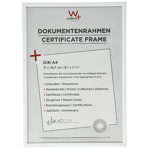 walther design Marco de fotos blanco 21 x 29,7 cm (DIN A4) Marco de plástico New Lifestyle KV130W