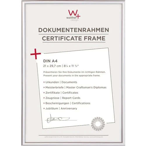 Oferta limitowana: walther design ramka na zdjęcia srebrna 21 x 29,7 cm (DIN A4) Nowa ramka z tworzywa sztucznego Lifestyle KV130S z 30.00 zł na 30.00 zł (oszczędź 0.00%)