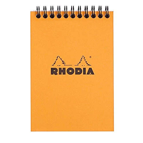 Offerta a tempo: RHODIA 13500C - Notepad Bloc-Notes a Spirale (Rilegatura integrale) Orange - A6 10,5 x 14,8 cm - Quadretti piccoli - 80 fogli staccabili - Carta Clairefontaine 80g/m² -COPERTINA in carta trattata morbida - 41% da 5.94 € a 3.50 €