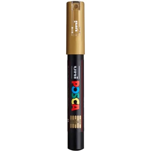 Limited offer: uni POSCA PC-1MR Water-Based Paint Markers, Extra Fine Tip (0.7mm), Gold from 5.24 EUR to 5.24 EUR (save 0%)