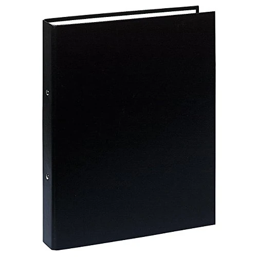 Carpeta de 2 anillas 30mm redondas exacompta din a4 carton forrado negro