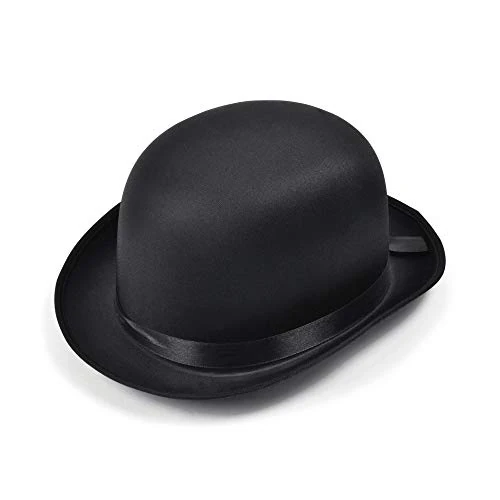 Tijdelijke aanbieding: Bristol Novelty BH493 Bowler Hoed Zwart Satijn Afwerking, Unisex-Volwassene, One Size van 10.38 € naar 10.38 € (0.00% korting)