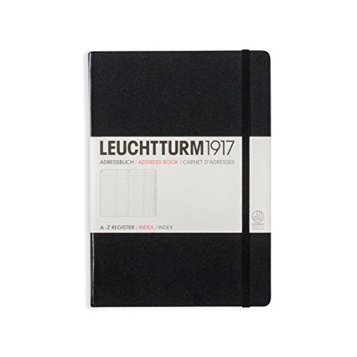 Adresownik Medium Leuchtturm1917 w linie czarny 330862