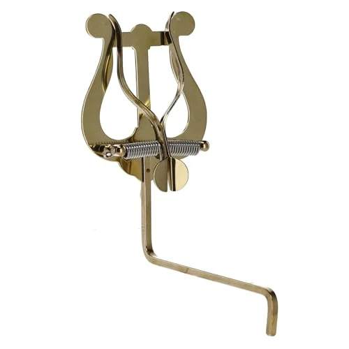 Offerta a tempo: GEWA Porta spartiti da marcia Saxofono - Ottone - Lira di medie dimensioni - 2 Pulsanti - 0.00% da 26.33 € a 26.33 €