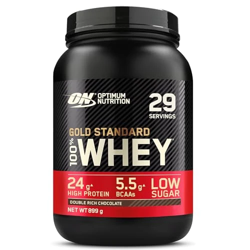 Limited-time offer: Optimum Nutrition Gold Standard Whey Protein, Muscle Building Powder with Naturally Occurring Glutamine and Amino Acids, Double Rich Chocolate, 29 Servings, 899 g, Packaging May Vary from 40.00 GBP to 32.00 GBP (save 20%)