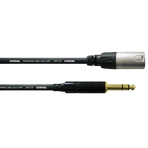 CORDIAL CABLES Câble audio XLR mâle/jack mâle stéréo 1,5 m CÂBLES AUDIO Essentials XLR / Jack