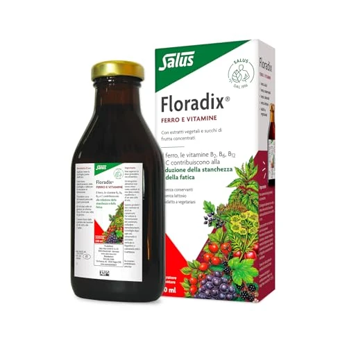 Offerta a tempo: Salus Floradix - Integratore Alimentare con Ferro e Vitamine per ridurre la stanchezza e la fatica - 250ml - 27% da 18.35 € a 13.42 €