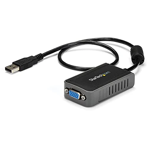 StarTech.com Adaptateur USB 2.0 vers VGA, Convertisseur USB vers VGA, 1440x900 (Pas de Support pour macOS/ChromeOS/Linux)