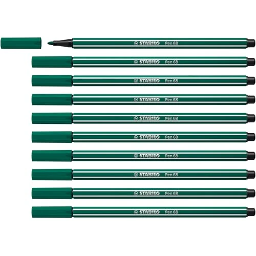 Tijdelijke aanbieding: Premium Viltstift - STABILO Pen 68-10 stuks - turquoise groen van 10.50 EUR naar 10.50 EUR (korting 0%)