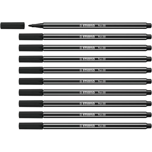 Limited-time offer: STABILO Pen 68 - Premium Fibre-Tip Pen - Pack of 10 - Black from 5.73 GBP to 5.73 GBP (save 0%)