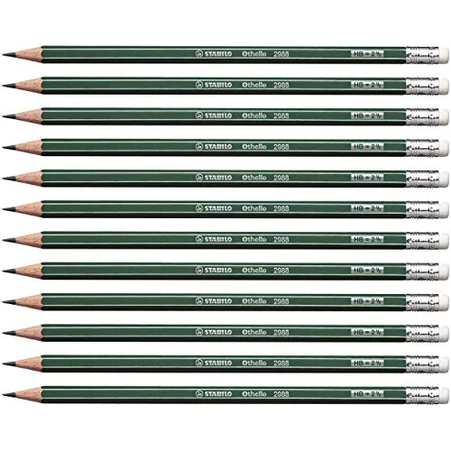 Offerta a tempo: STABILO Othello - Matita in Grafite - con gommino - Confezione da 12 - Gradazione HB - 0.00% da 10.93 € a 10.93 €
