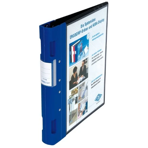 Wedo 05815003 Ergogrip cartella A4 4 anelli blu, 40 mm