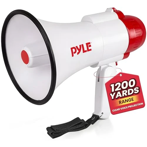 Offerta a tempo: Pyle Megafono Leggero con Sirena Integrata, Megafono Portatile Controllo Volume Regolabile e Portata fino a 730 Metri, Sport, Calcio, Basket, Baseball, Fans e Allenatori e Sicurezza - 0.00% da 17.99 € a 17.99 €