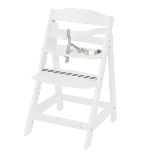 Offre limitée : roba Chaise Haute Évolutive en Bois Blanc Sit Up III - Hauteur Réglable - de 6 Mois jusqu'à 70 kg - Chaise Bébé Résistante avec Barre de Sécurité de 46.99 € à 43.99 € (6% de remise)