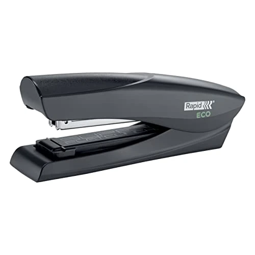Oferta limitowana: Rapid, Zszywacz ECO z Długim Magazynkiem, Pełnowymiarowy, Wytrzymały, Wykonany z Przetworzonego Plastiku, do Domu, Biura i Szkoły, Seria Ekologicznych Akcesoriów Biurowych, Kolor Czarny (24812301) z 115.33 zł na 115.33 zł (oszczędź 0.00