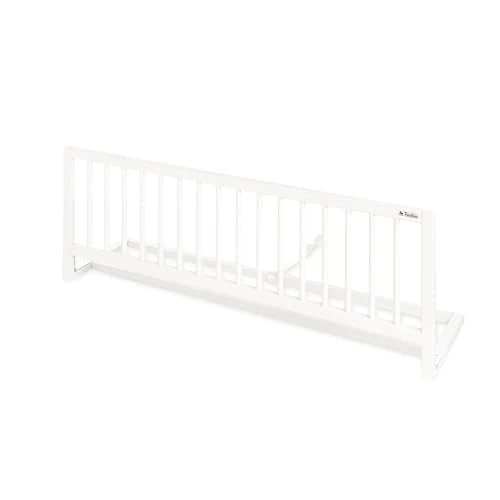 Zeitlich begrenztes Angebot: PINOLINO Bettschutzgitter Comfort, Bettgitter Holz, Rausfallschutz für Kinderbett & Elternbett, Buche massiv, montagefrei, unter Matratze, Verbindungsgurt, bis 19cm, 115 x 32 x 40cm, weiß lackiert von 82.90 € auf 82.90 € (0.00