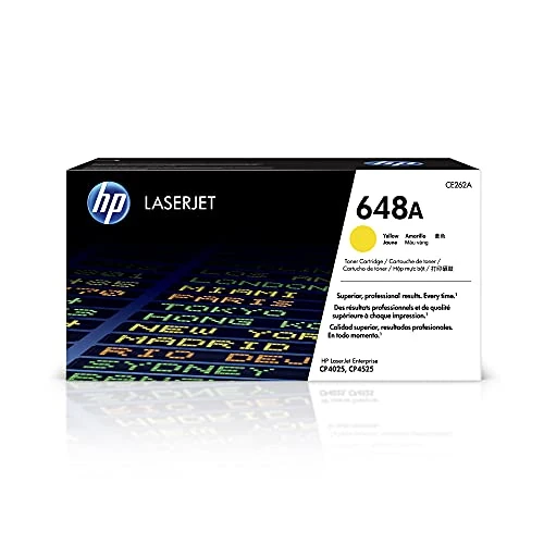 HP 648A CE262A Amarillo, Cartucho Tóner Original, de 11.000 páginas, para impresoras Color Laserjet CP4520, CP4025, CP4525 y CP4020