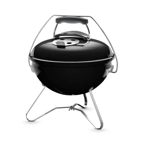Begrenztes Angebot: Weber Smokey Joe Premium Holzkohlegrill/Tragbares Design, Porzellanemaillierter Deckel und Kessel, 37 cm Grillfläche, Tuck-N-Carry-Griff, Schwarz von 99.99 EUR auf 79.99 EUR (Rabatt 20%)