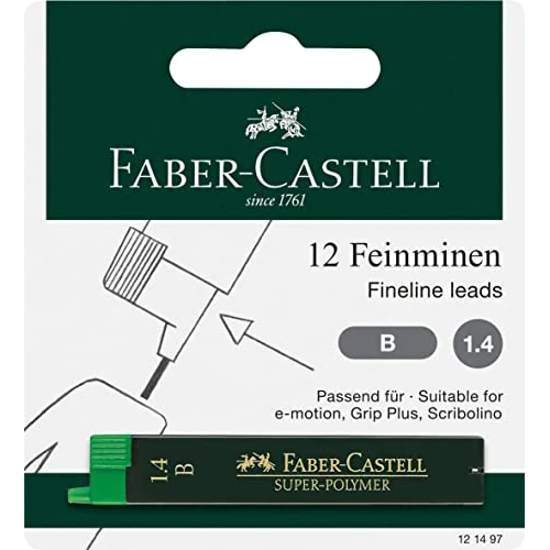 Oferta ograniczona: Faber-Castell 121497 - wkład bardzo polimerowy, stopień twardości B, 1,4 mm, 12 wkładów z 12.96 PLN na 12.96 PLN (zniżka 0%)