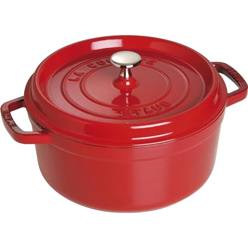 Staub Gietijzeren Braad/Cocotte, Rond 24 Cm, 3.7 L, Kersenrood