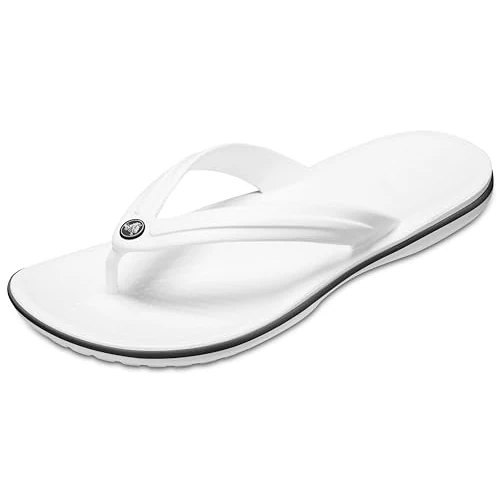 Crocs Unisex Crocband Flip Flip Flops, White, 4 UK Men/ 5 UK Women