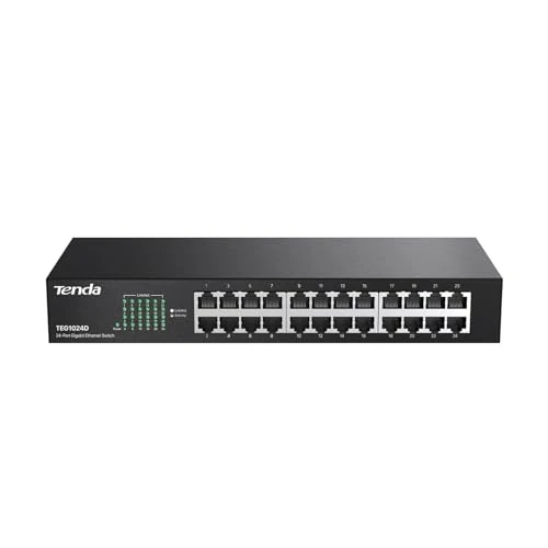 Offerta a tempo: Tenda TEG1024D Switch Ethernet 24 Porte Gigabit, Switch Rete 10/100/1000 Mbps — 14% da 69,99 € a 60,49 €