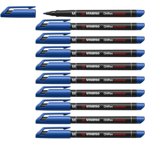Tijdelijke aanbieding: STABILO - Permanent marker - OHPen universal - M-Punt 1.0 mm - 10 Stuks - Blauw van 14.50 € naar 11.54 € (20% korting)