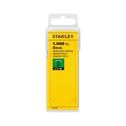 Tijdelijke aanbieding: Stanley 1-TRA705T 8mm zware nietjes (1000 stuks), geel/zwart van 6.59 EUR naar 6.59 EUR (korting 0%)