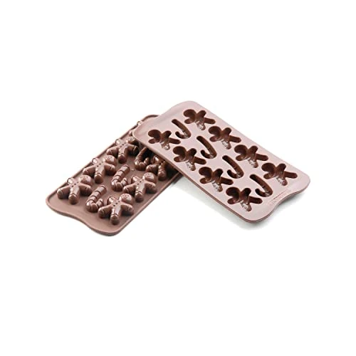 Offerta a tempo: silikomart | SCG12 Stampo in Silicone per Cioccolatini MR GINGER, Antiaderente, 12 Cioccolatini, Confezione da 1 Stampo per Dolci, Easy Choc, 43 x 35 mm, h 12 mm, Made in Italy - 20% da 10.20 € a 8.21 €