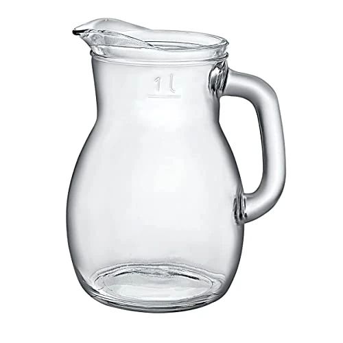 Limited offer: Bormioli Rocco Bistrot Jug oz., Set of 6 Beverage Pitcher, 33.75 oz, Clear from 5.99 EUR to 5.99 EUR (save 0%)