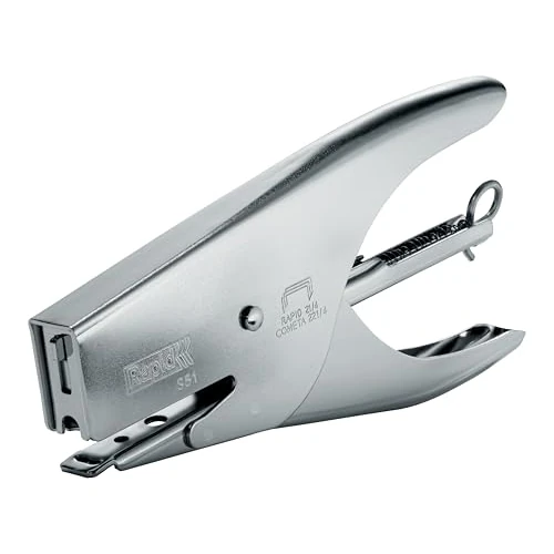 Tijdelijke aanbieding: Rapid S51 Supreme niettang, capaciteit tot 15 vellen, ergonomische stalen nietjes, achterlader, compatibel met nietjes 21/4, chroom, 10538702 van 20.50 € naar 20.50 € (0.00% korting)